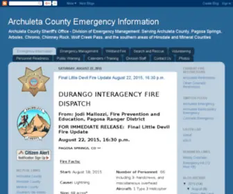 Acemergency.org(Archuleta County Emergency Information) Screenshot