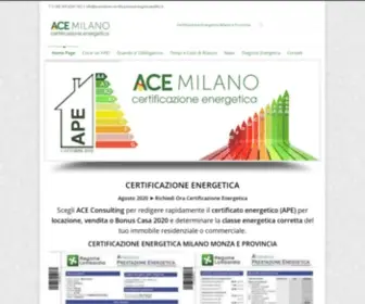 Acemilano-Certificazioneenergeticaedifici.it(Certificazione Energetica Milano e Provincia) Screenshot