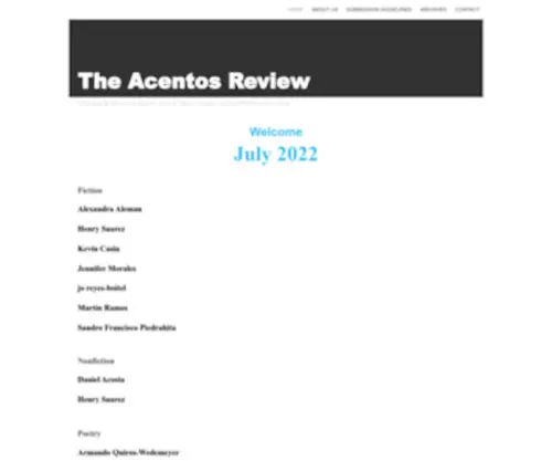 Acentosreview.com(The Acentos Review) Screenshot