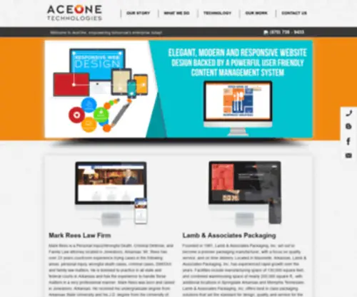 Aceonetechnologies.com(Website design) Screenshot