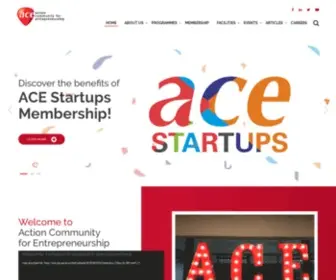 Ace.org.sg(Action Community for Entrepreneurship) Screenshot