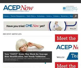 Acepnow.com(ACEP Now) Screenshot