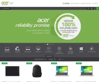 Acer-Shop.sk(Predaj a servis značky Acer. Notebooky Aspire) Screenshot