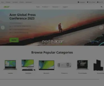 Acer.co.in(Acer Laptops) Screenshot