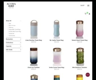 Acerashop.com(Shop ACERA LIVEN Travel Mug Collection) Screenshot