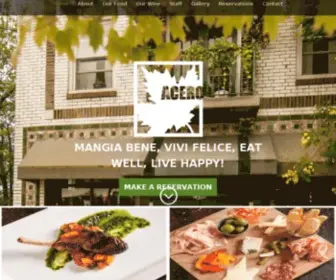 Acero-STL.com(Authentic Italian Restaurant located in beautiful Maplewood. Acero Authentic Italian Cuisine) Screenshot