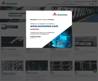 Aceromex.com(Comercialización y transformación de productos de acero) Screenshot