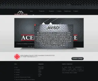 Acerosalcalde.com.mx(Aceros Alcalde) Screenshot