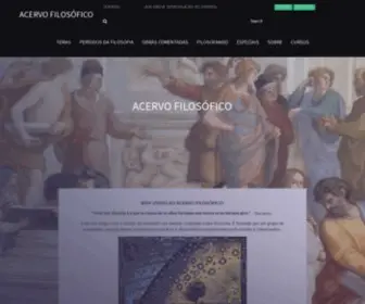 Acervofilosofico.com.br(Bem-vindo ao acervo filosófico) Screenshot