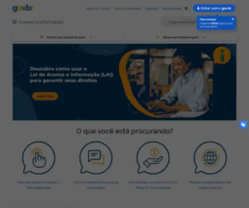 Acessoainformacao.gov.br(Site sobre a Lei de Acesso à Informação (LAI)) Screenshot