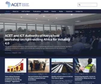 Acetforafrica.org(African Center for Economic Transformation) Screenshot