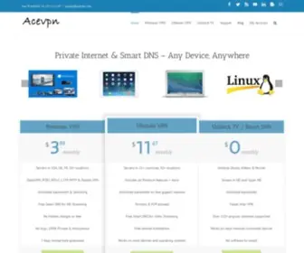 AceVPN.com(Fast, Secure, Anonymous VPN and Smart DNS Service) Screenshot