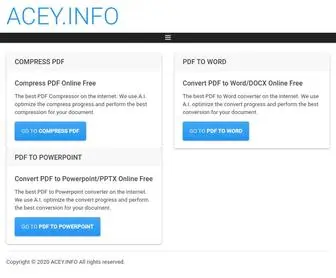 Acey.info(Best PDF Convert Tools) Screenshot