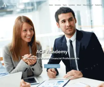 Acfacademy.com(Training the World&#039;s Financial Professionals) Screenshot
