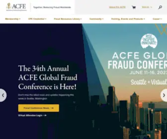 Acfe.com(Association of Certified Fraud Examiners) Screenshot