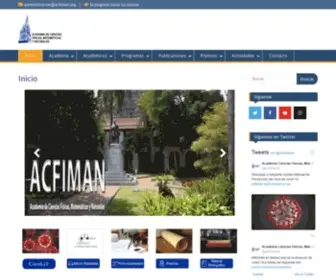 Acfiman.org(Academia de Ciencias Físicas) Screenshot