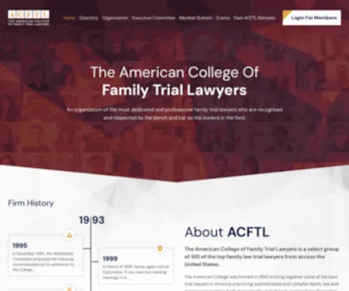 ACFTL.com(The American College of Family Trial Lawyers) Screenshot