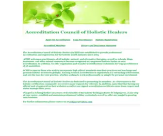 ACH-Accreditation.org(Accreditation Council of Holistic Healers) Screenshot