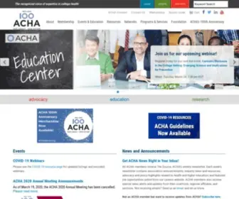 Acha.org(American College Health Association (ACHA)) Screenshot