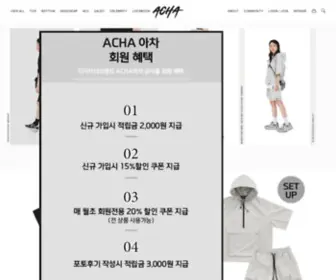 Acha1.com(아차 디자이너 브랜드 ACHA 아차의류) Screenshot