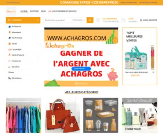 Achagros.com(Site Ivoirien d’achat et de vente en gros) Screenshot