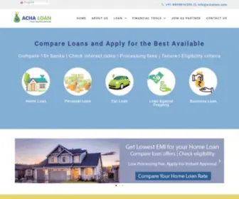 Achaloan.com(Compare Loans such as Home Loan) Screenshot