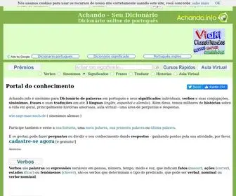 Achando.info(Dicionário de português e suas palavras) Screenshot