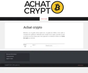 Achat-CRYpto.com(Achat crypto) Screenshot