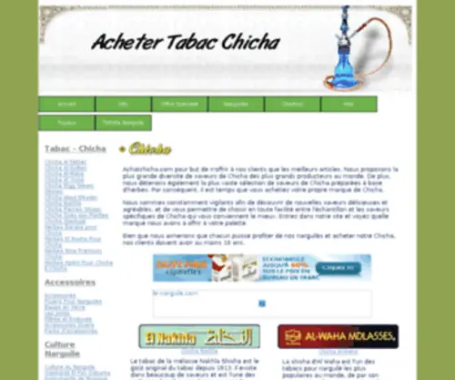 Achatchicha.com(Achat chicha) Screenshot