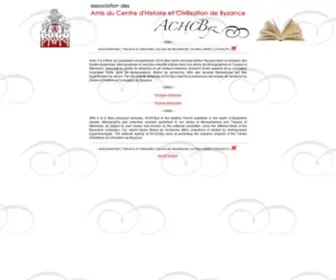 Achcbyz.com(Association des Amis du Centre d'Histoire et Civilisation de Byzance) Screenshot