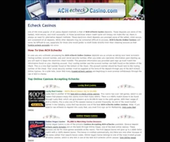 Achecheckcasino.com Screenshot