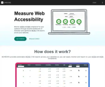Achecks.ca(Website accessibility compliance made easy) Screenshot