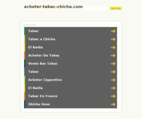 Acheter-Tabac-Chicha.com(Acheter Tabac a Chicha) Screenshot