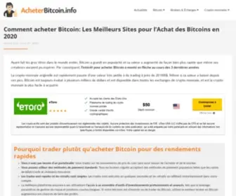 Acheterbitcoin.info(Acheter Bitcoin) Screenshot