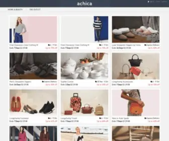 Achica.com(Save up to 70% on luxury home & lifestyle brands) Screenshot