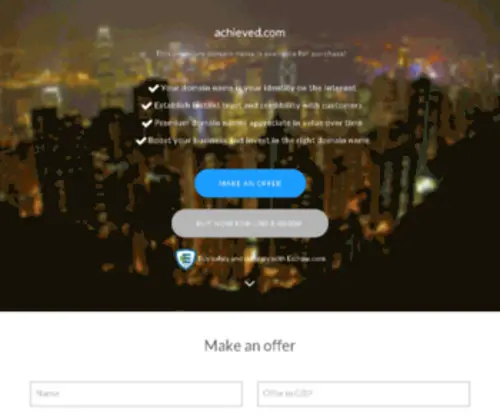 Achieved.com(Achieved) Screenshot