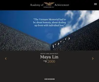 Achievement.org(Academy of Achievement) Screenshot
