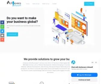 Achieversinfosoft.com(Website Development in mathura) Screenshot