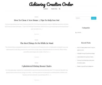 Achievingcreativeorder.com(Achieving Creative Order) Screenshot