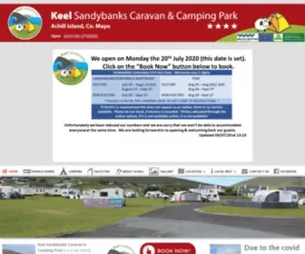 Achillcamping.com(2021 AVAILABILITY CHART Tent pitches) Screenshot