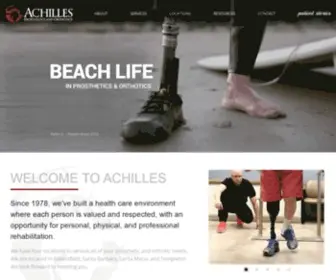 Achillespo.com(Achilles Prosthetics & Orthotics) Screenshot