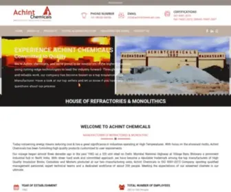 Achintchemicals.com(High Quality Insulating Brick Manufacturer In India) Screenshot