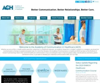 Achonline.org(Academy of Communication in Healthcare) Screenshot