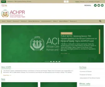 ACHPR.org(African Commission on Human and Peoples' Rights) Screenshot