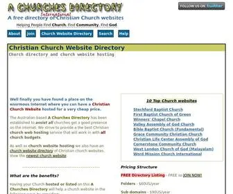 Achurchesdirectory.com(Christian Church Website Directory) Screenshot