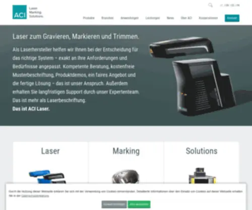 Aci-Laser.de(Als Laserhersteller helfen wir Ihnen bei der Entscheidung für das richtige System) Screenshot