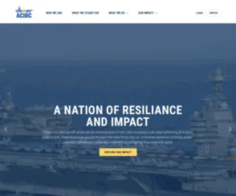 Acibc.org(Aircraft Carrier Industrial Base Coalition) Screenshot