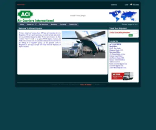 Acicourier.com(ACI Courier) Screenshot