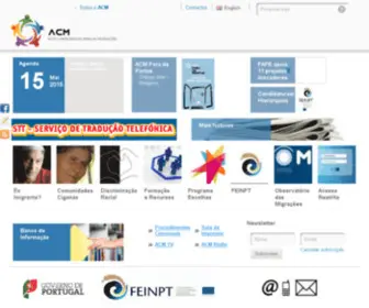 Acidi.gov.pt(Alto Comissariado para a Imigração e Diálogo Intercultural) Screenshot