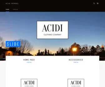 Acidiapparel.com(Acidi Apparel) Screenshot